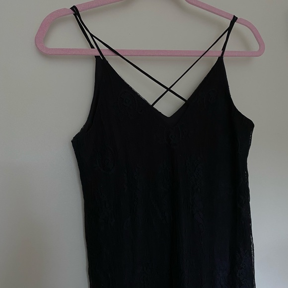 Black Lace Slip Dress - Picture 2 of 4